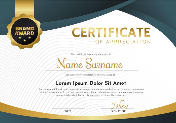 Certificate Template Vector Design