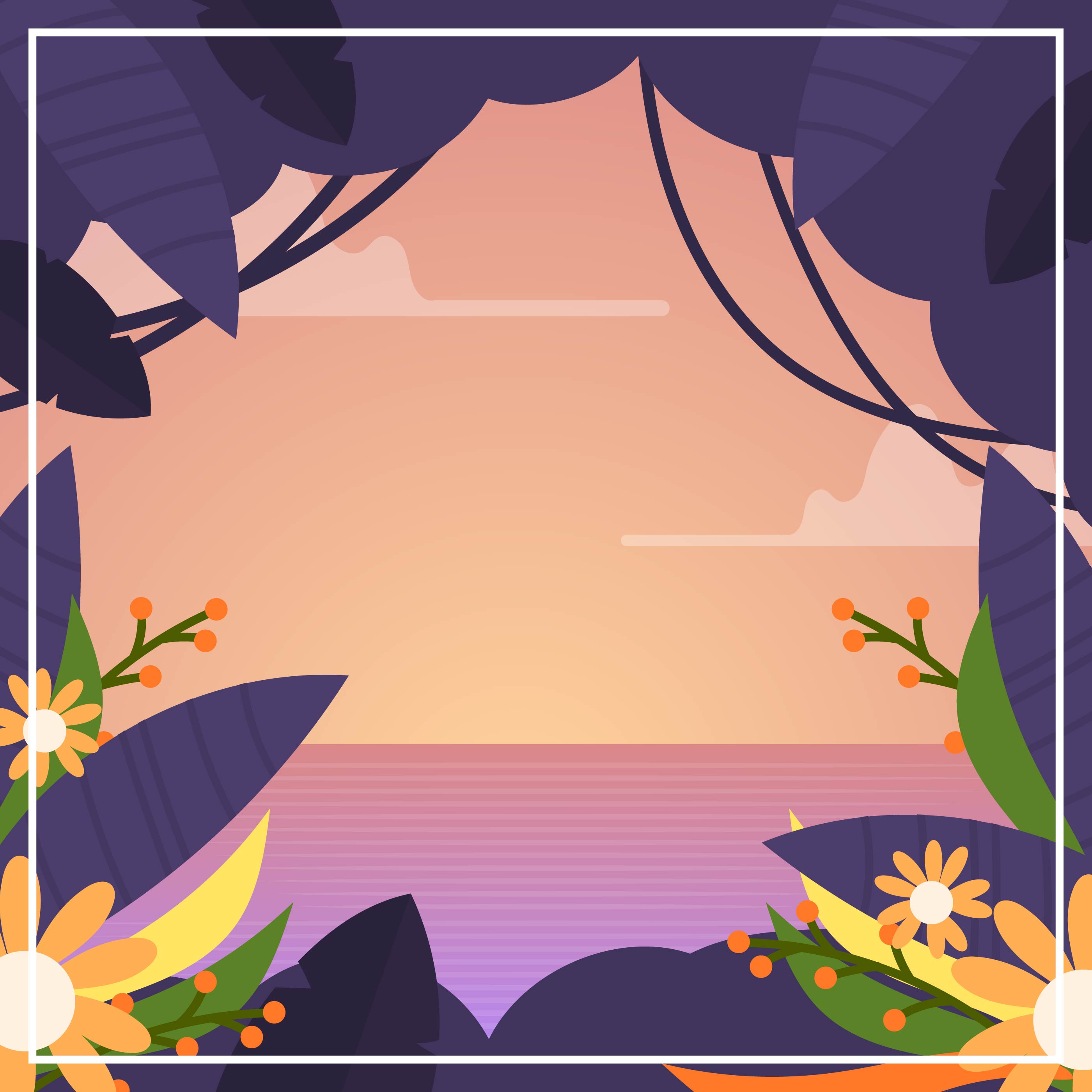 Download Flat Modern Gradient Ocean Vector Background - Download ...