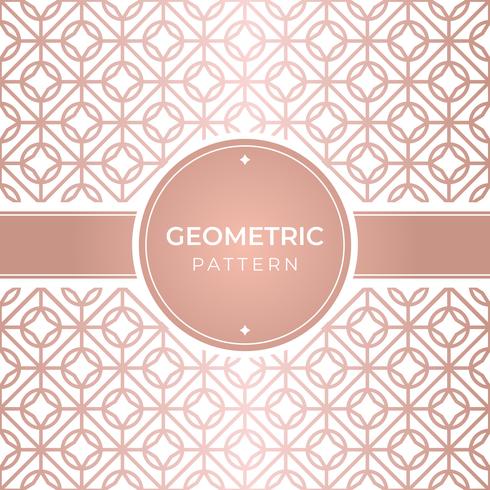 Geometric seamless rose gold pattern vector