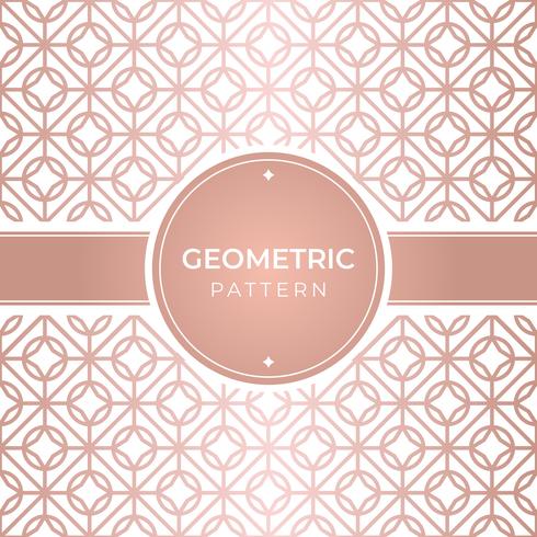 Geometric seamless rose gold pattern vector