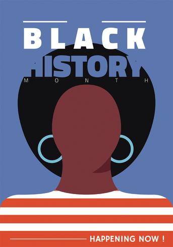 Mes de la historia negra Vector diseño