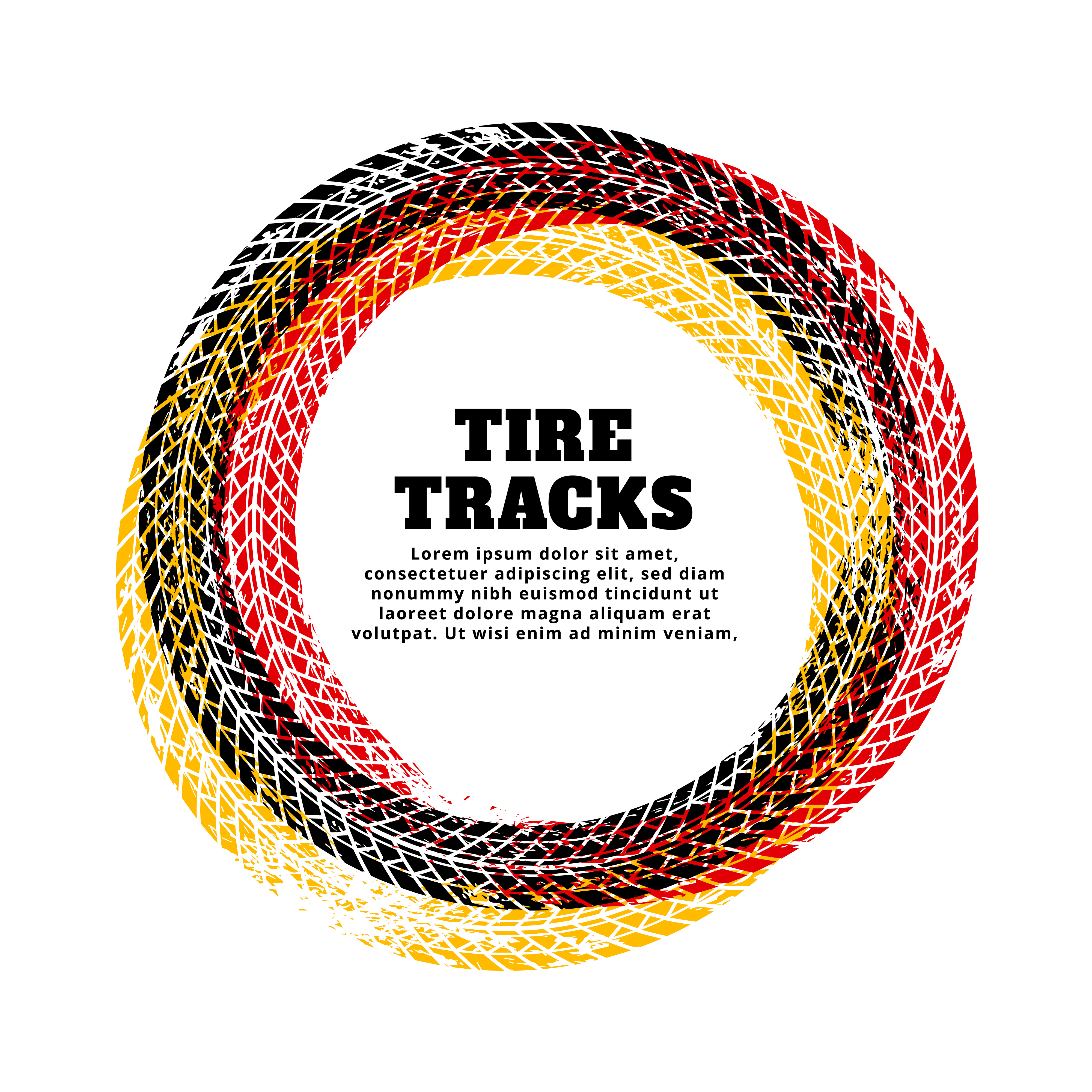 tire track circle frame background - Download Free Vector ...