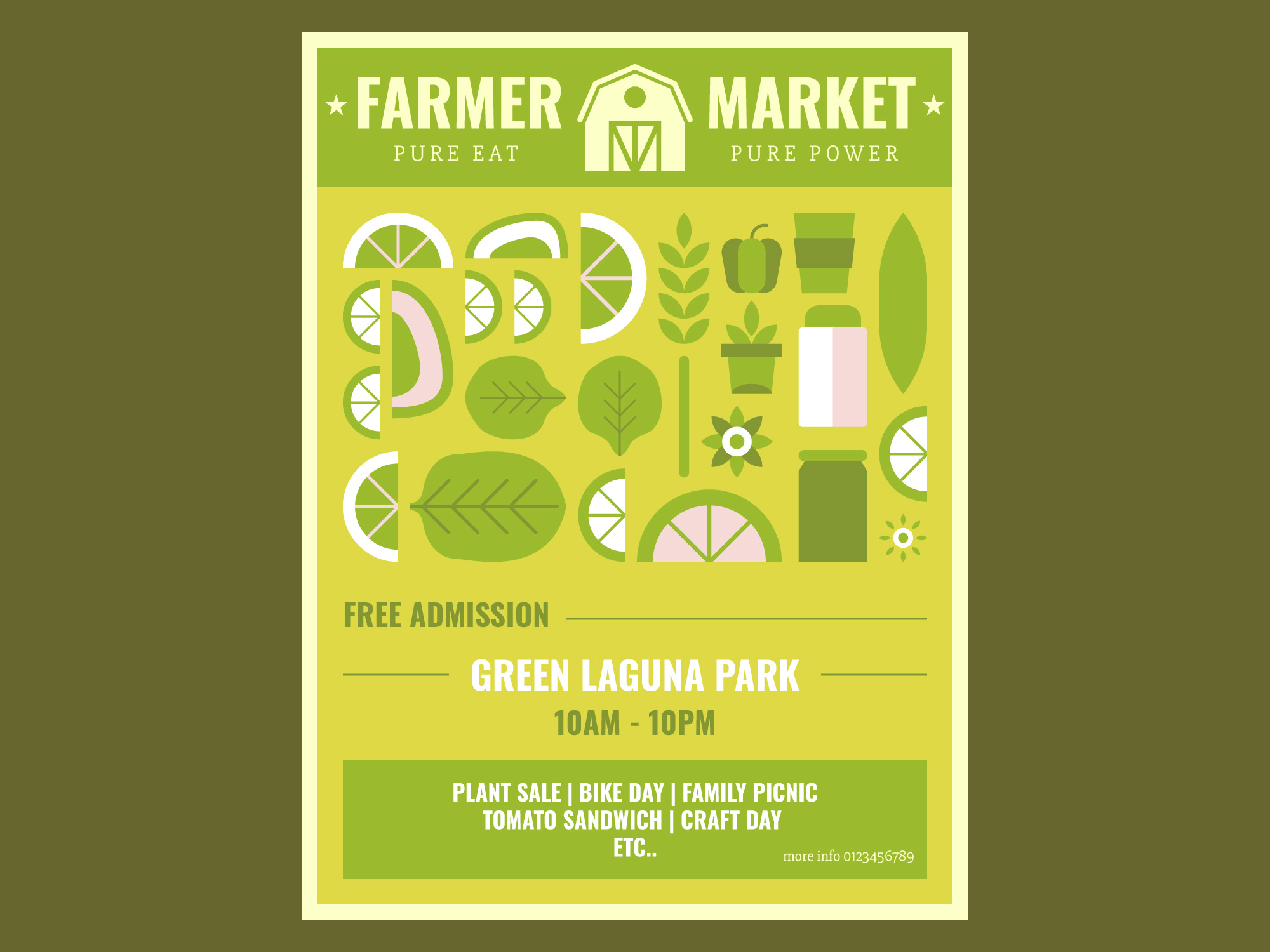 Cute Flyer Design Farmers Market Vector 278280 Vector Art At Vecteezy