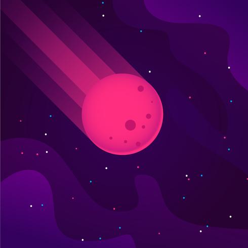 Falling meteor illustration vector