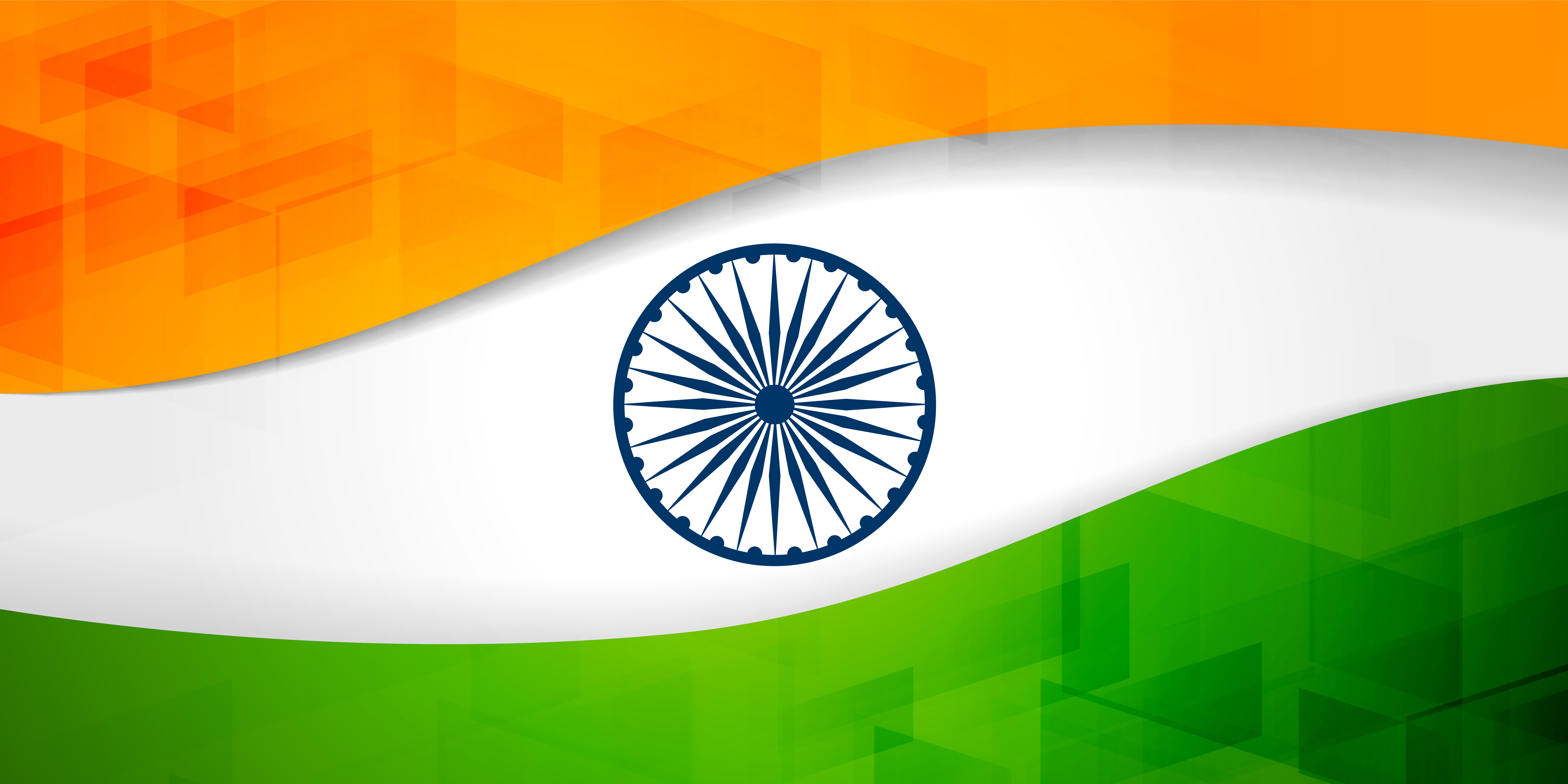 Download indian flag banner with geometric pattern - Download Free ...