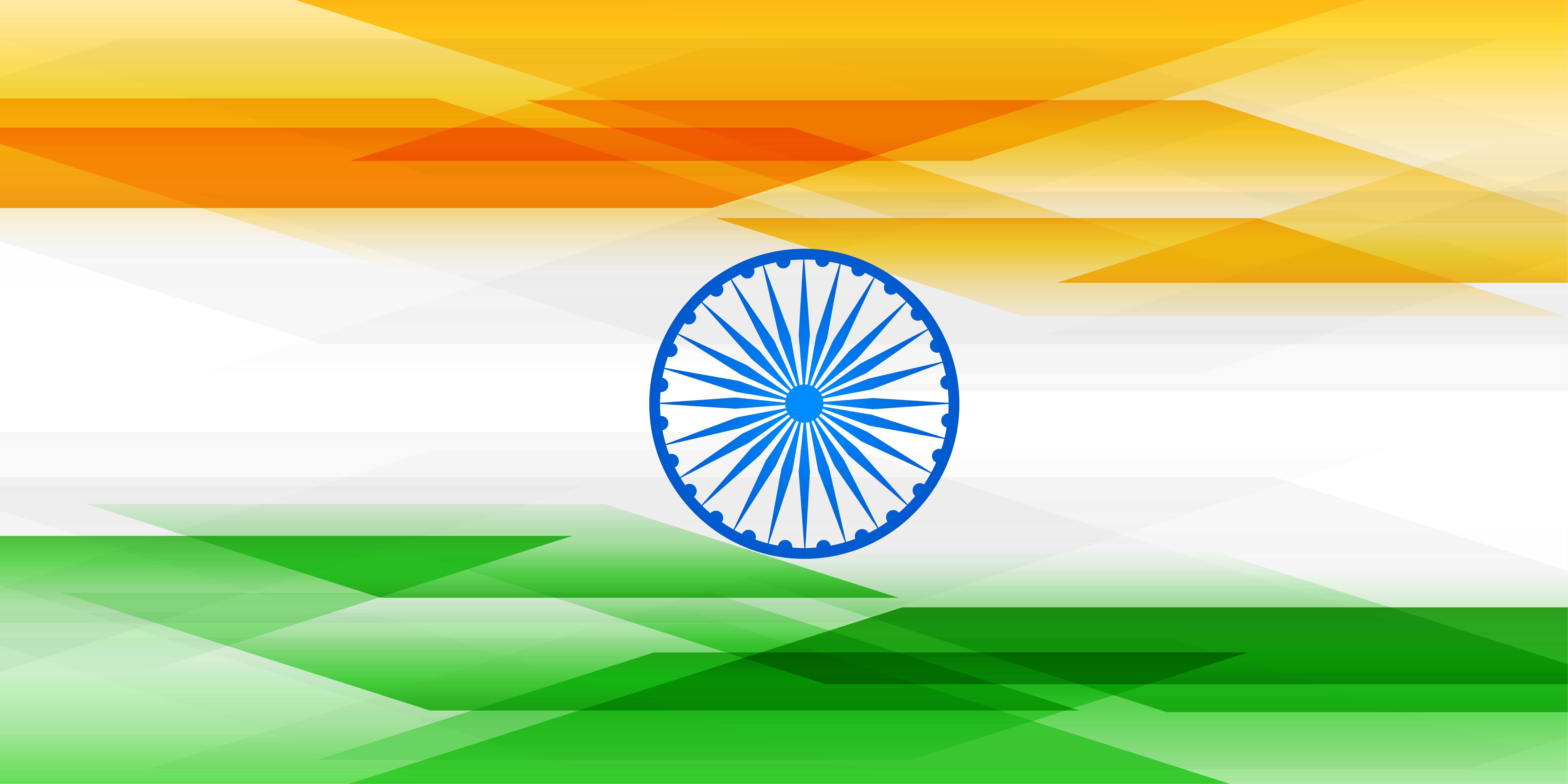 Download abstract indian flag in geometric style banner - Download ...