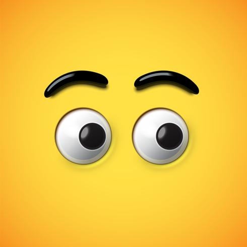 High-detailed emoticon eyes, vector illustration