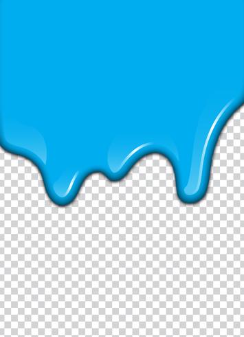 Blue paint splash with transparency background. Vector illustration.