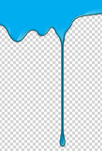 Blue paint splash with transparency background. Vector illustration.