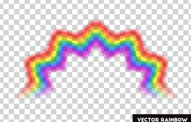 Transparent rainbow. Vector illustration. Realistic rainbow on transparent background.