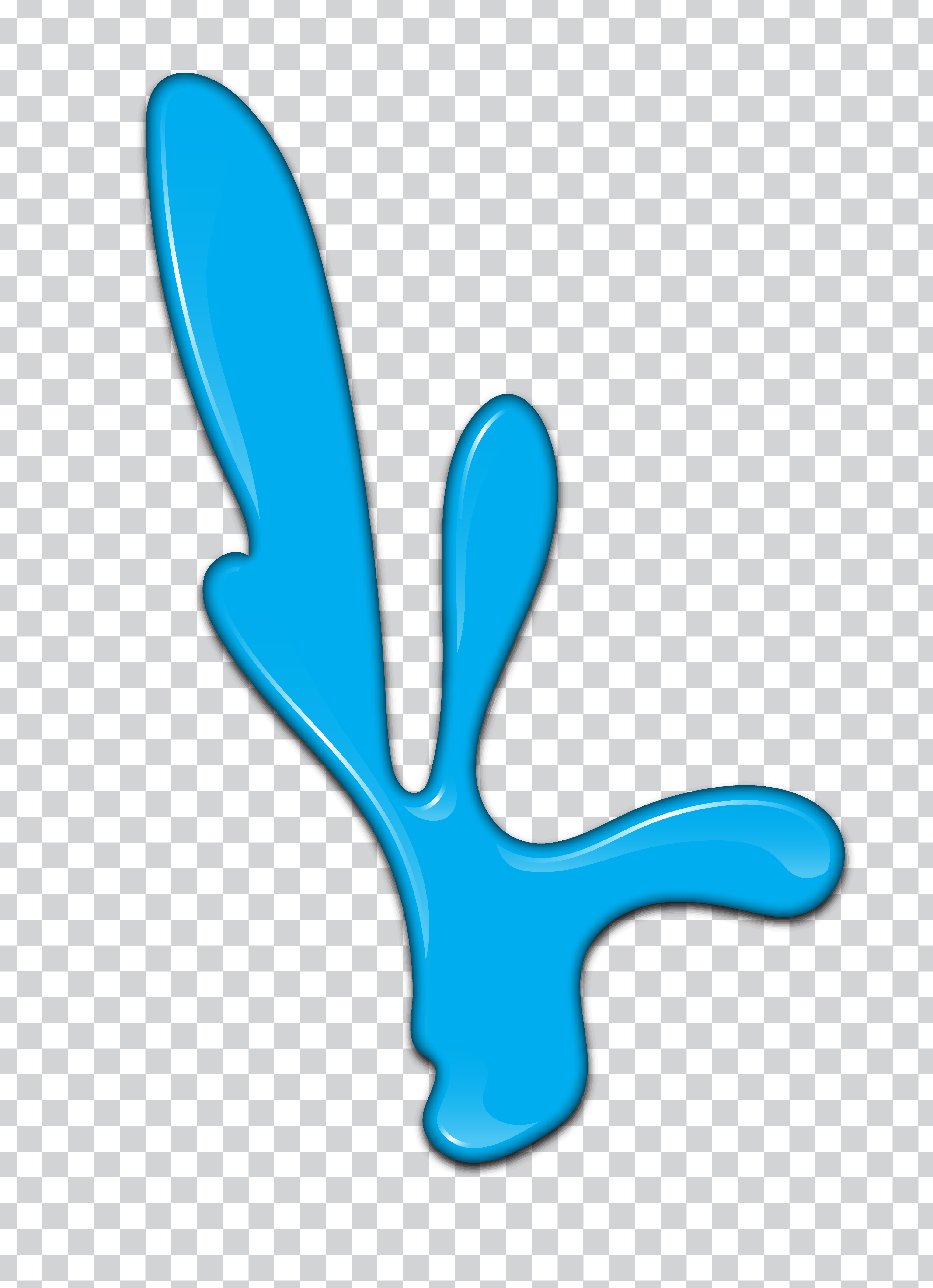 Blue paint splash with transparency background. Vector illustration