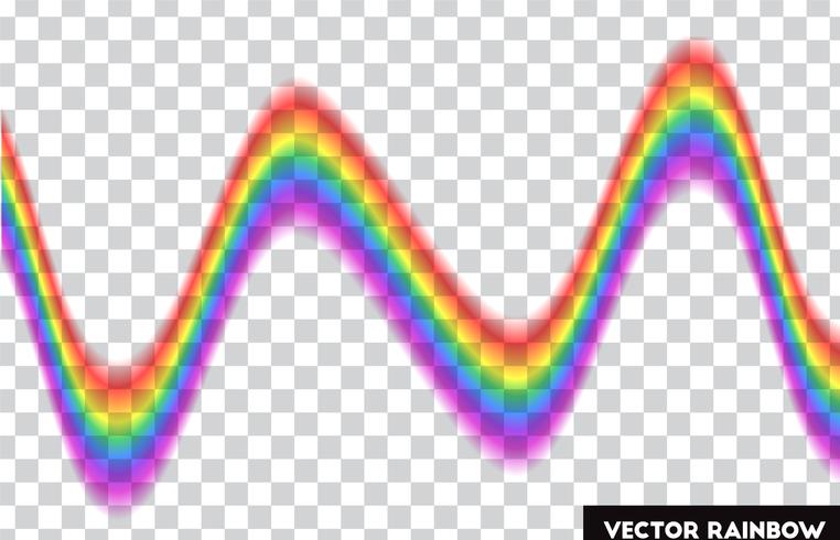 Transparent rainbow. Vector illustration. Realistic rainbow on transparent background.