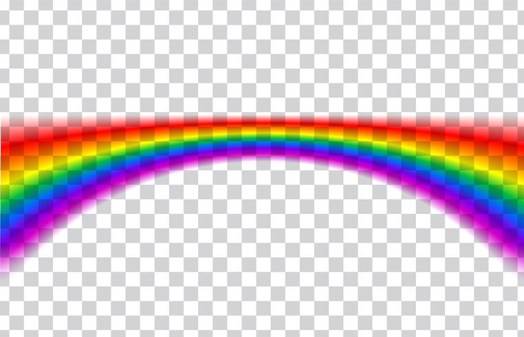 Transparent rainbow. Vector illustration. Realistic rainbow on transparent background.