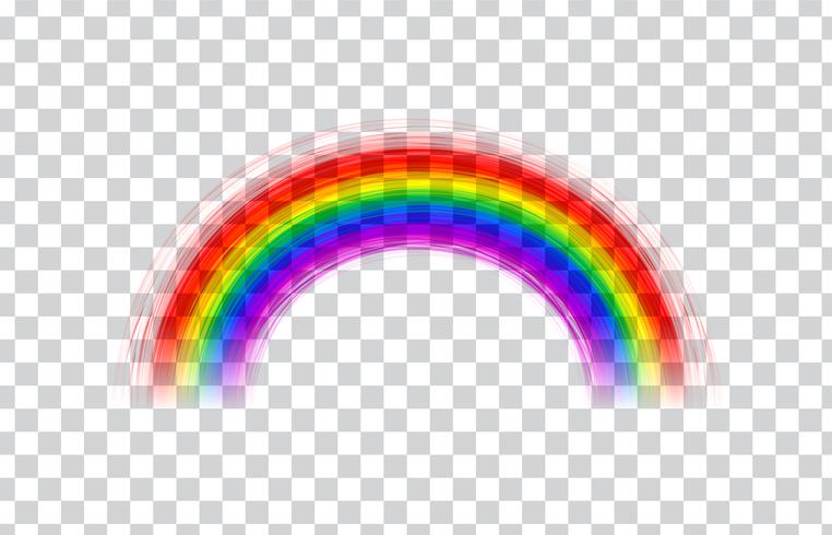 Transparent rainbow. Vector illustration. Realistic rainbow on transparent background.