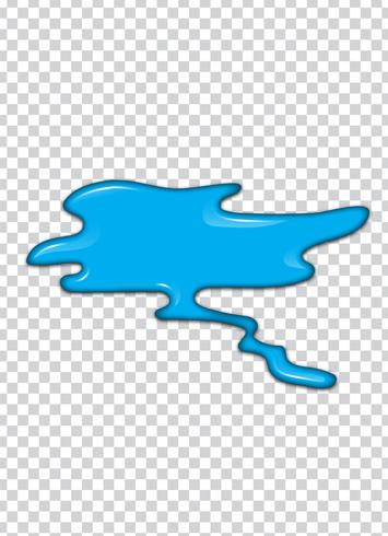 Blue paint splash with transparency background. Vector illustration.