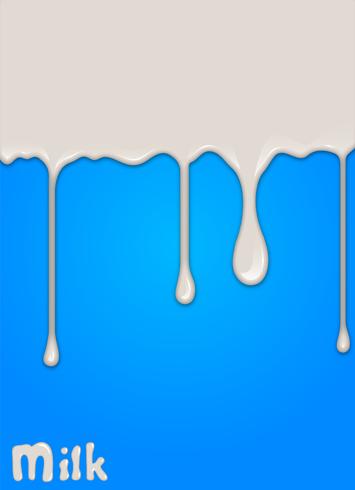 Realistic milk drop, splashes, liquid isolated on blue background. vector illustration