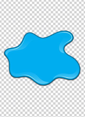 Blue paint splash with transparency background. Vector illustration.