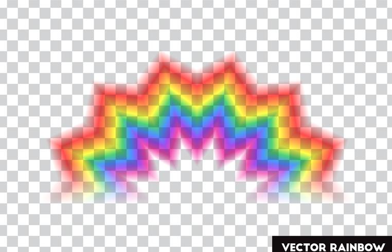 Transparent rainbow. Vector illustration. Realistic rainbow on transparent background.