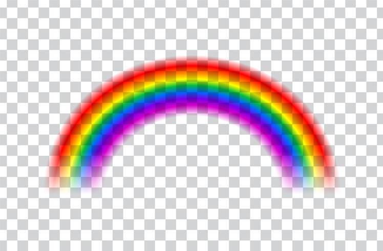 Transparent rainbow. Vector illustration. Realistic rainbow on transparent background.