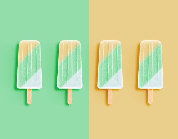 Helado limpio y pastel realista, ilustración vectorial vector