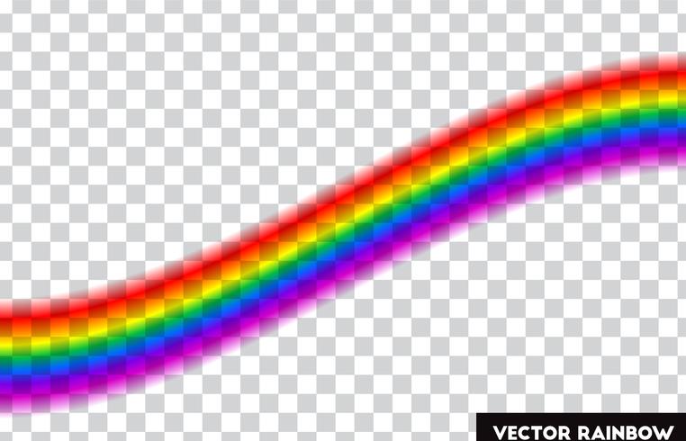 Transparent rainbow. Vector illustration. Realistic rainbow on transparent background.