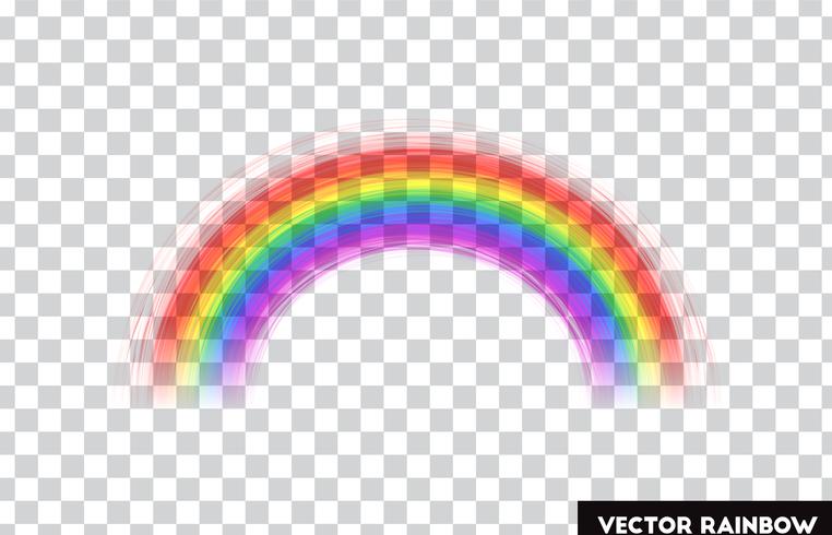 Transparent rainbow. Vector illustration. Realistic rainbow on transparent background.