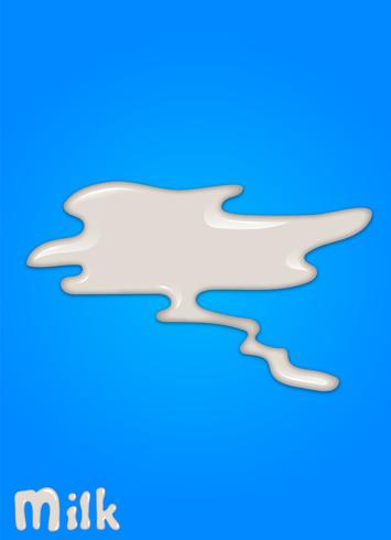 Realistic milk drop, splashes, liquid isolated on blue background. vector illustration