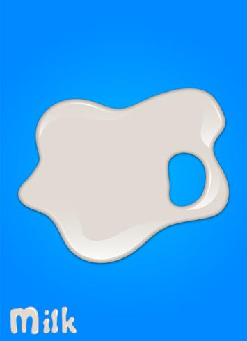 Realistic milk drop, splashes, liquid isolated on blue background. vector illustration