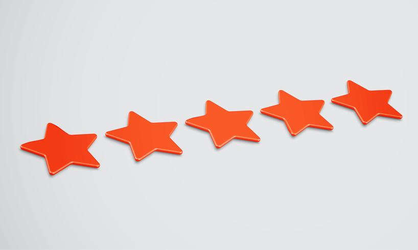 3D star rating or background, vector illustartion