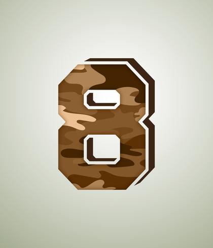 Camouflage Character, detailed vector fonts