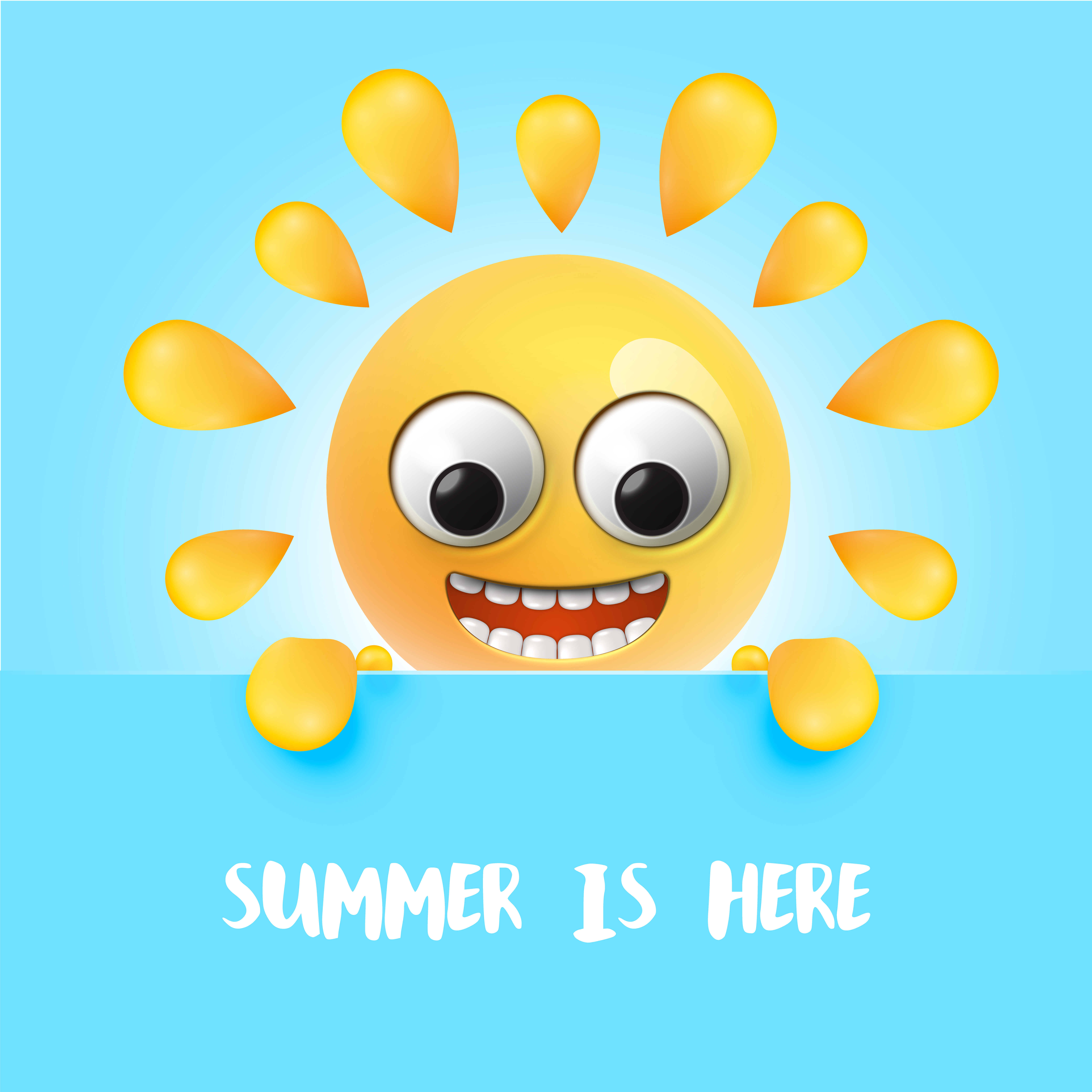 Highly detailed happy sunny emoticon, vector illustration 279337 Vector ...