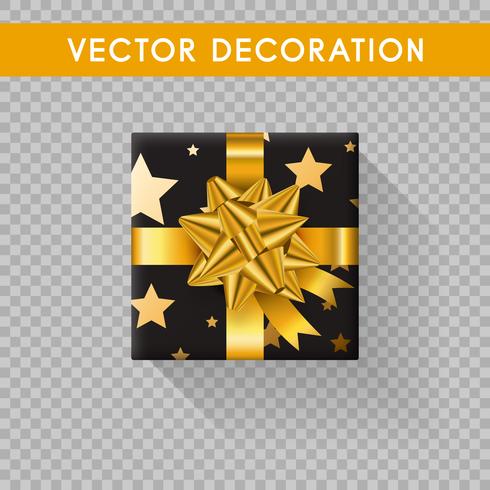 Realistic gift box top view. Gift boxes without background. Vector illustration