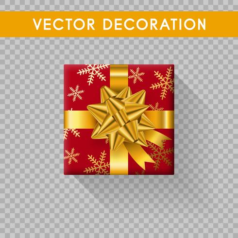 Realistic gift box top view. Gift boxes without background. Vector illustration