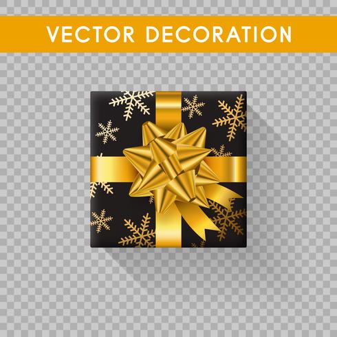 Realistic gift box top view. Gift boxes without background. Vector illustration