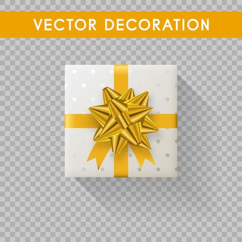 Realistic gift box top view. Gift boxes without background. Vector illustration