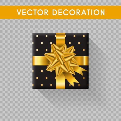 Caja de regalo realista vista superior. Cajas de regalo sin fondo. Ilustración vectorial vector