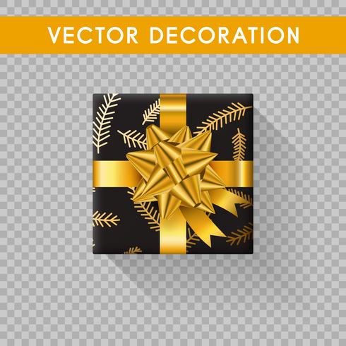 Realistic gift box top view. Gift boxes without background. Vector illustration