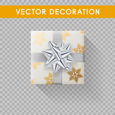 Realistic gift box top view. Gift boxes without background. Vector illustration
