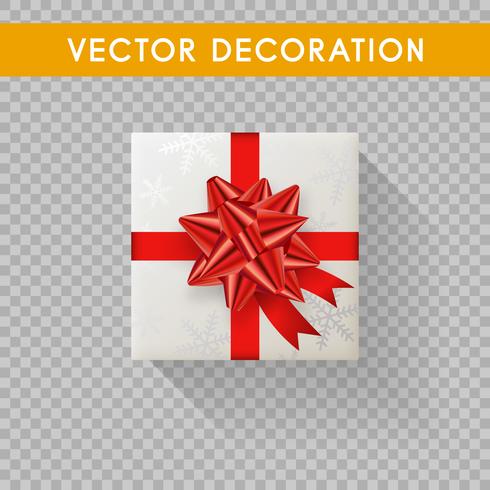 Realistic gift box top view. Gift boxes without background. Vector illustration