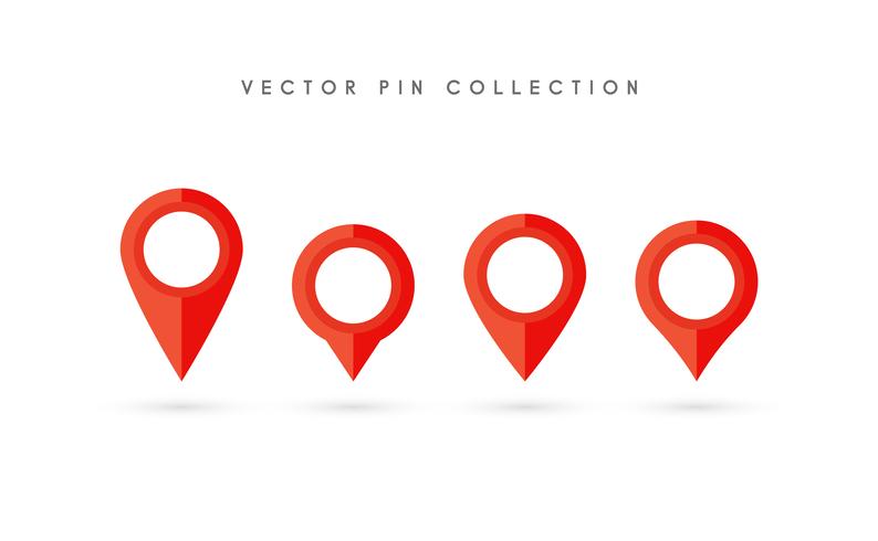 Pin de ubicación. Diseño plano del vector del icono del perno del mapa