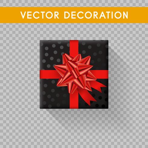 Realistic gift box top view. Gift boxes without background. Vector illustration