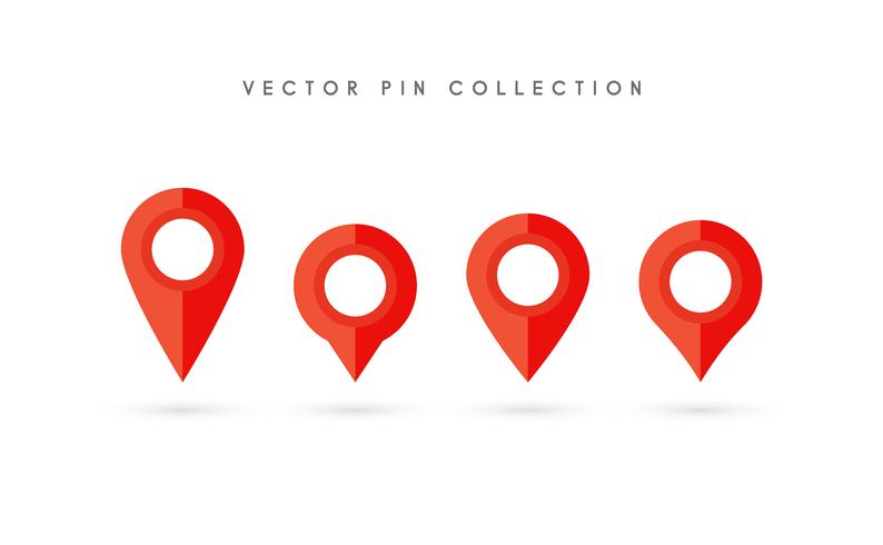 Pin de ubicación. Diseño plano del vector del icono del perno del mapa