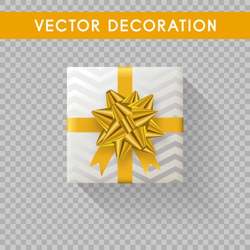 Caja de regalo realista vista superior. Cajas de regalo sin fondo. Ilustración vectorial vector