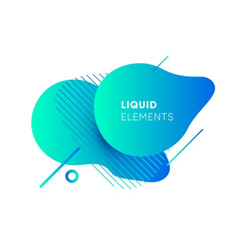Gradient abstract banners with flowing liquid shapes vector