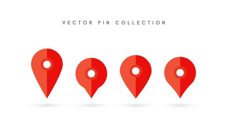 Pin de ubicación. Diseño plano del vector del icono del perno del mapa