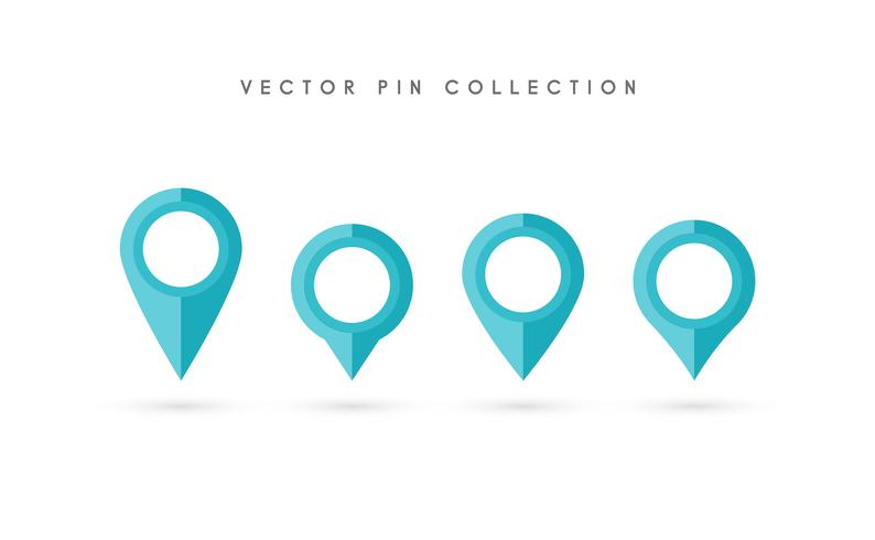 Pin de ubicación. Diseño plano del vector del icono del perno del mapa