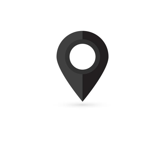 Location pin. Map pin flat icon vector design.