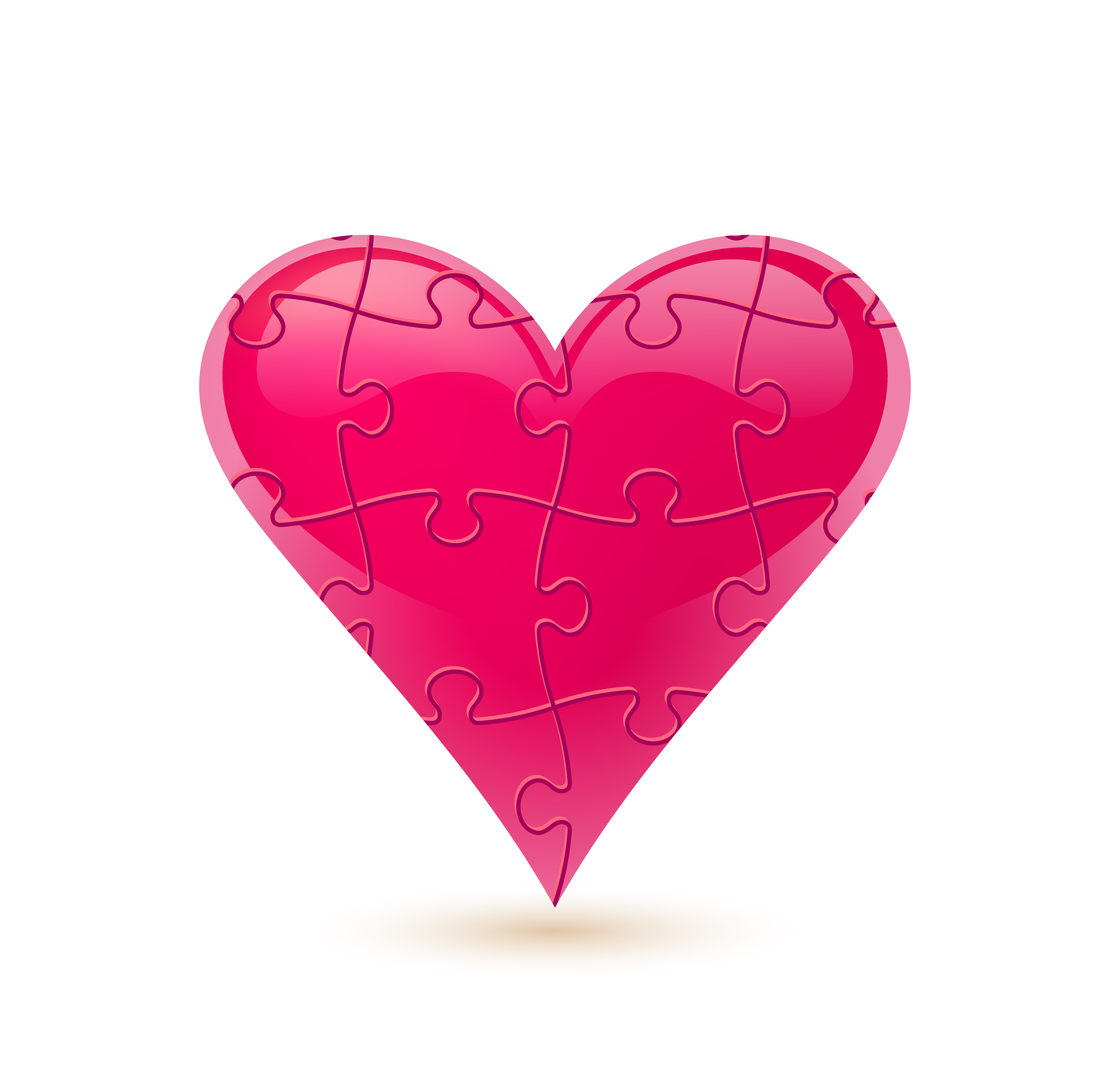Puzzle heart. Vector illustration 279677 Vector Art at ...