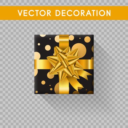 Realistic gift box top view. Gift boxes without background. Vector illustration