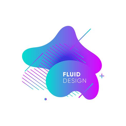 Gradient abstract banners with flowing liquid shapes vector